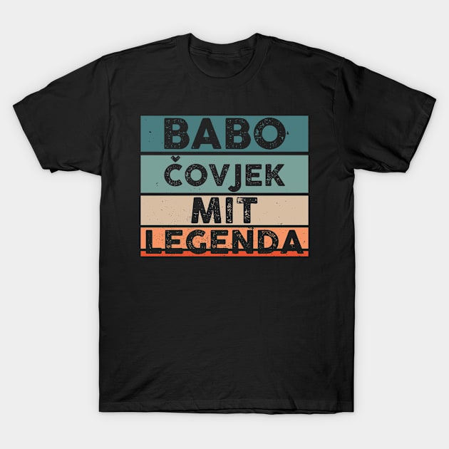 Babo Bosnia Father Bosnian Dad Balkan Bosna T-Shirt by swissles